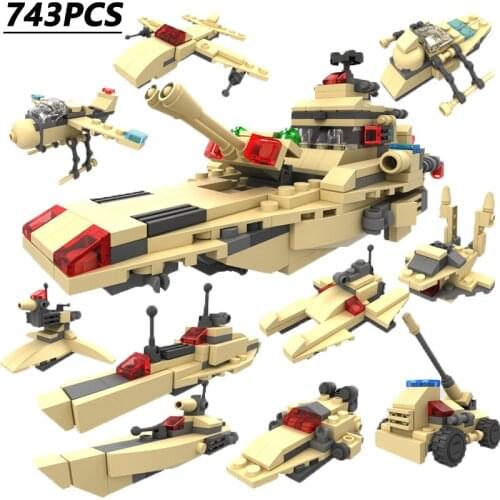 Variable Shape 8-In-1 Military Assembled Building Blocks Childrens Enlightenment Boy Educational Toy Gift KIds Toys