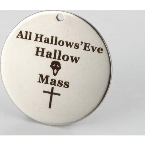 High Quality Stainless Steel Halloween Gift Pendant CharmsAll Hallows` Eve Hallow Mass Charm Dangle DIY Accessories Jewelry