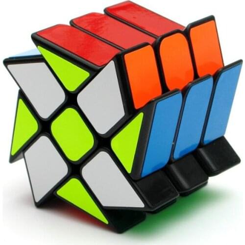 YJ wind wheel Unequal 56mm 3x3x3 Cast Coated magic cube Puzzle Cubes Strengthened Cubo kubik cubo magico kub Toys Gift