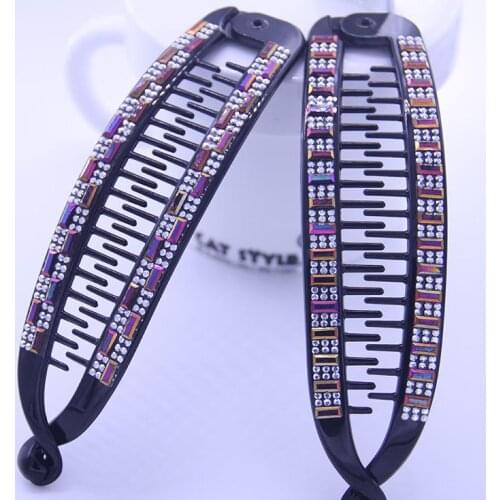 15cm hair claw clip rhinestone Fish Shape Banana Barrettes Hairpins Hair Accessories for Women Hair Clip Clamp ACC61