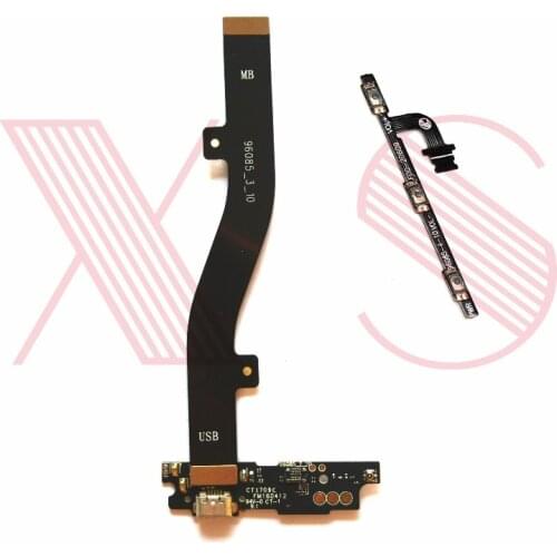 Power on/off volume switch side main mother board USB charging charger board connector flex cable For MEIZU M3 note M681Q C
