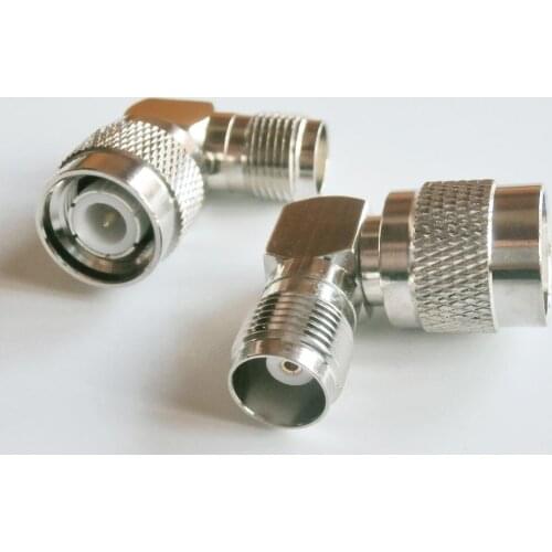 1 Pcs TNC Male To TNC Female Plug 90 Degree Right Angle Connector Coax Socket Nickel Plated Coaxial RF Adapters