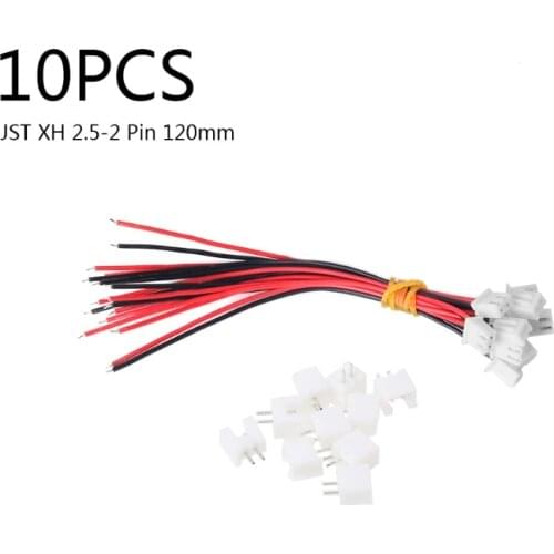 10 PCS JST XH 2.5-2 ,2.54-2,3-Pin Battery Connector Plug Female & Male with 120MM Wire