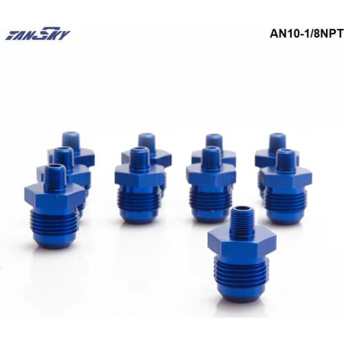 10pcs/lot Straight Oil Fuel Hose Fitting Adaptor Male 10AN AN10 To 1/8 NPT Thread Performance Tank AN10-1/8NPT