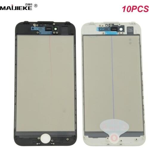 10PCS Ori 4 in 1 Front Screen Outer Glass Lens+Frame+OCA+Polarizer For iPhone 8 plus 7 plus 6s plus 6P 5 5s Glass Replacement