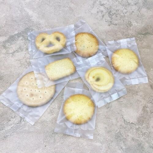 100PCS Frosted Packaging Bag Clear Seal Bags DIY Food Biscuit Cookie Packing Gift Baking Cake Bag Decoration Frosted Gift Bag
