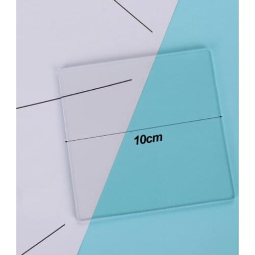 10 x 10cm Acrylic Transparent Plate Clay Pottery Sculpture Tool Workbench Pressure Plate Tools Art Craft