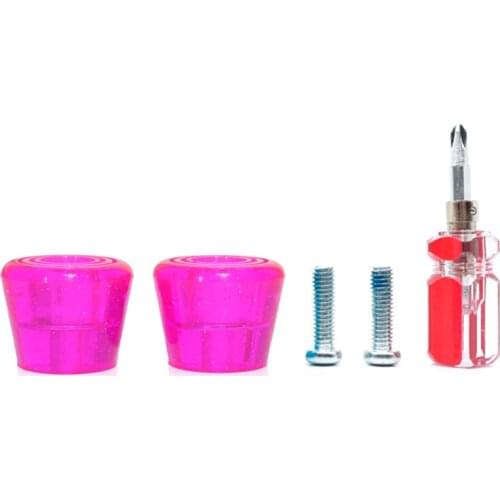 Double Row Skate Brake Toe Roller Skate Toe Stops Plugs Rubber Brake Block Durable PU Toe Stops 2-Pack with Screws