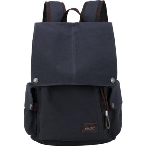 2020 Fashion Man Backpack Canvas Backpack Laptop Large Capacity Middle School Backpack for Boys Practical School Bags for Man
