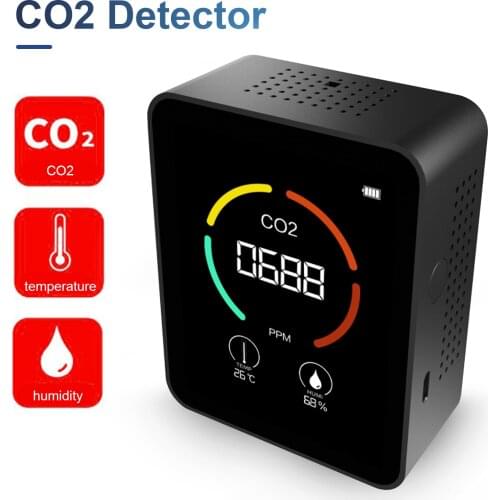 3 in 1 Carbon Dioxide Detector Air Quality Monitor Temperature Humidity Air Analyzer for CO2 Digital CO2 Meter for Home Office