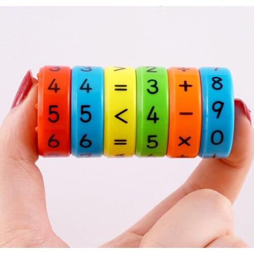 6 Pieces Preschool Kids Math Educational Toys Montessori Magnetic Numbers DIY Assembling Early Learning Toys for Children Gift