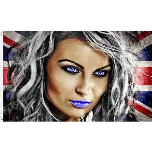 60x90cm/90x150cm United Kingdom UK GBR Woman Sexy Lips Flag 2x3ft/3x5ft Decorate Banner