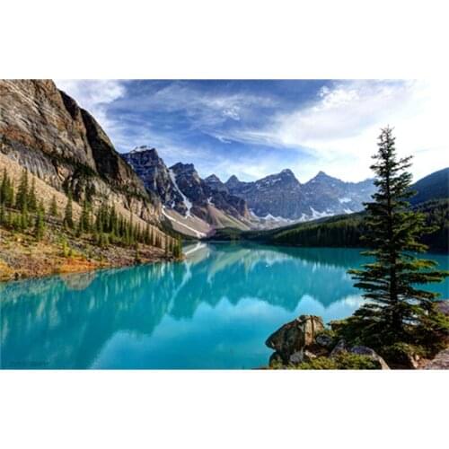 Diamond Embroidery Painting 3D Full Drill Diamond Mosaic Cross Stitch Pasted DIY Home Decor Craft Snow Mountain & lake