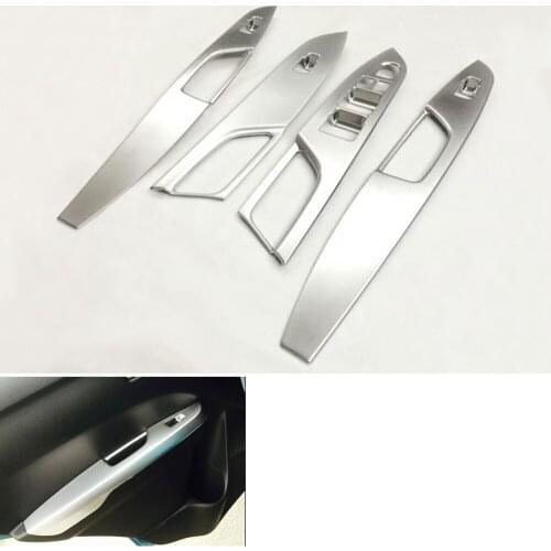 BBQ@FUKA New Sliver Color Window Lift Switch Panel Cover Trim For Suzuki Vitara 2016 ABS Window Lift Switch Panel Cover