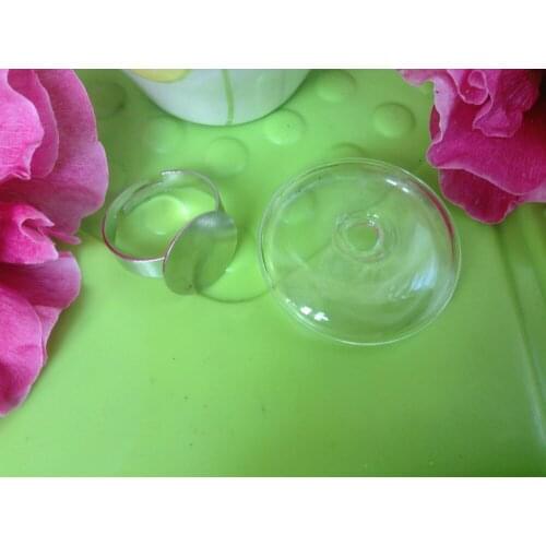 Free shipping !! 50sets 27MM Flat Bubble Liquid Rings,glass bubble rings,Glass Globe Bottle Rings,glass globe rings