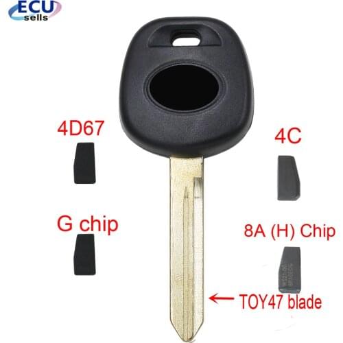 Transponder Key Fob Ignition With Chip 4D67/ ID4C / G Chip / H chip for TOYOTA Camry Avalon Uncut TOY47 Blade