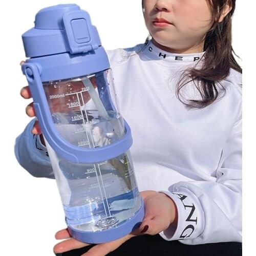 New Ultra-large Capacity Gallon Tritan Water Bottle with Straw BPA Free My Drink Bottles Portable Protein Shaker Sports GYM Jug