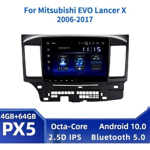 Dasaita 10.2" Android 10 Car Radio for Mitsubishi EVO Lancer 10 2006-2015 Multimedia GPS Navi HD Screen Octa Core 4GB+64GB