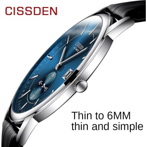 Business table Ultra-thin automatic mechanical watch men business strap watch is waterproof