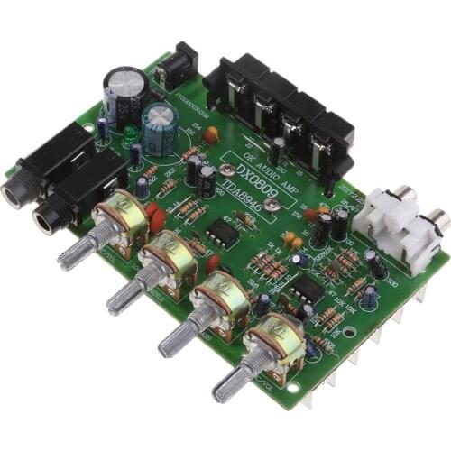 Dx0809 12v 60w Hi Fi Stereo Audio Power Amplifier Volume Tone Control Board Kit