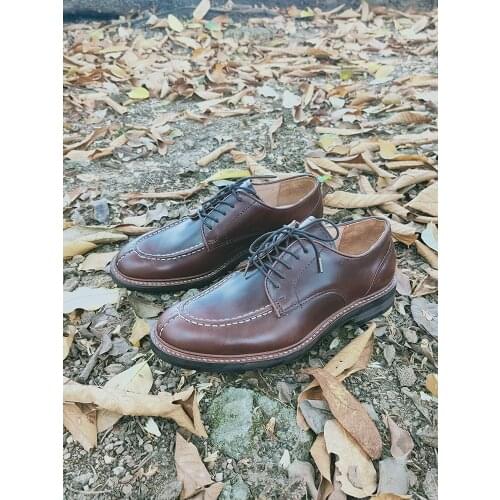 Official Design Derby Shoes Men Low-Top Goodyear-Welted Business Real Cow Leather Dress Shoes Wedding Mens shoes