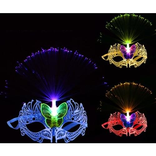 Creative light mask toy Fiber mystery style design Girl bar party performance festival supplie Halloween decoration LED Shining