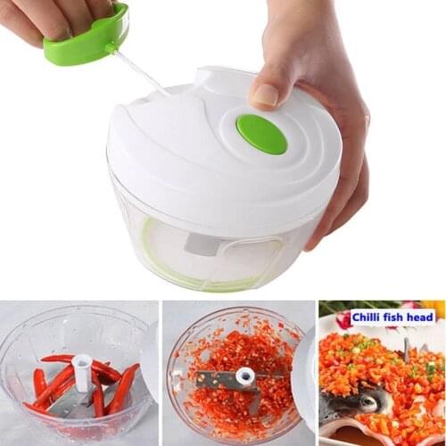 Kitchen Pulling Manual Food Rope Processor Shredder Onion Chopper Vegetable Meat Garlic Slicer Household Hand Mincer Tool