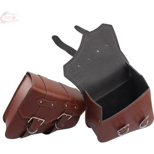 Motorcycle Saddle bag Leather PU Side Storage Tool Pouch Saddle Luggage Bags Fit For Harley Sportster XL 883 1200