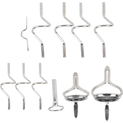 Fly Fishing Rod Guide Tip Repair Kit DIY Eye Rings Different Size Stainless Steel Strong Double Buckle Ring Fly Rod Guide Set