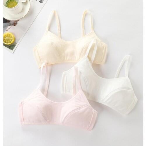 Underwear Woman Development Period Girl Junior Pure Cotton Sling Breathable Non Steel Comfortable Anti Bump Bra 2021 Corset Top