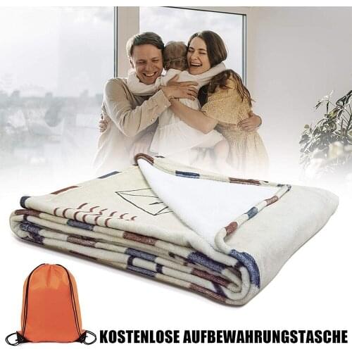 Throw Blanket Letter Printed Quilt Air Mail Blanket To My Son and Daughter with Storage Bag Home Textile for Bedroom Living Room
