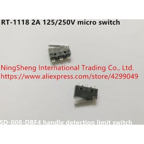 Original new 100% RT-1118 2A 125/250V micro switch SD-008-DBF4 handle detection limit switch