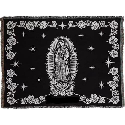 LISM Super Virgin Mary throw blanket bedding home hotel decorative tapestry outdoor carpets
