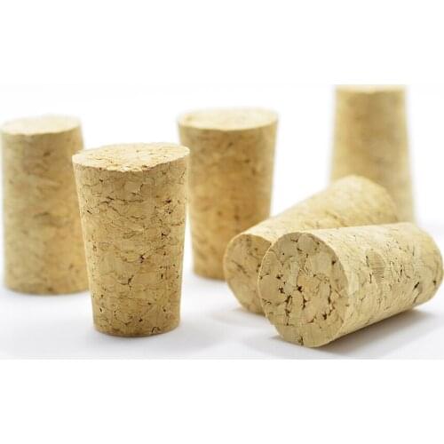 Natural Wood Corks Wine Stopper Wood Bottle Stopper Cone Type Wine Bottle Corks Plug Sealing Cap Beer Bottle Corks