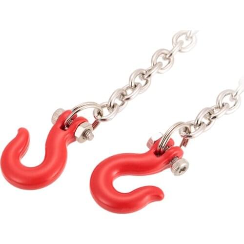 RC Car Parts Metal Trailer Hook Tow Chain Shackle Bracket for 1/10 RC Crawler Traxxas Trx4 Axial Scx10 Wraith D90 Tamiya