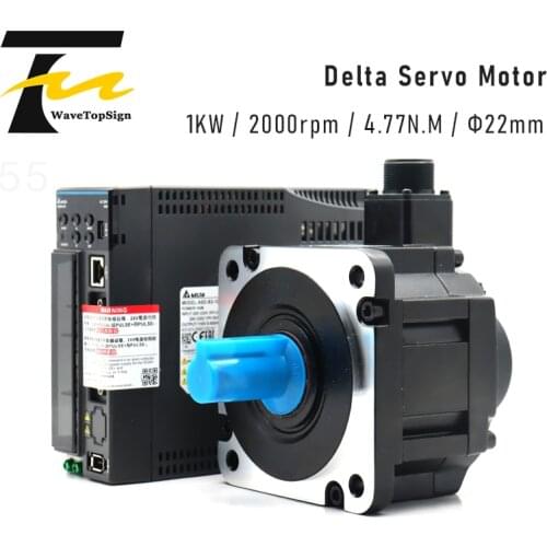 Delta B3M Servo Driver ASD-B3-1021-L Servo Motor ECM-B3M-E21310RS1/SS1 1KW 4.77N.M 2000RPM 5.96A