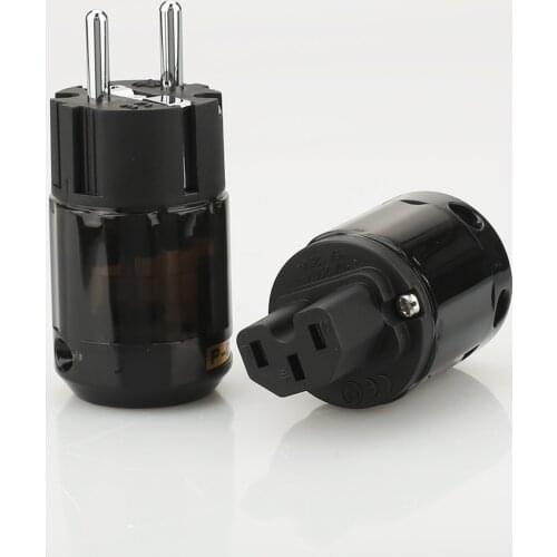 Pair P-004E EUR AC Power plug Schuko plug C-004 IEC Connector HIFI Mains Power Plug