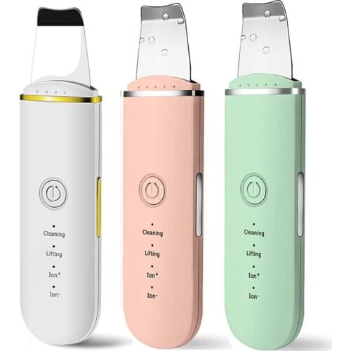 Ultrasonic Skin Scrubber Deep Face Cleaning Machine Peeling Shovel Facial Pore Cleaner Face Skin Scrubber Lift Machine