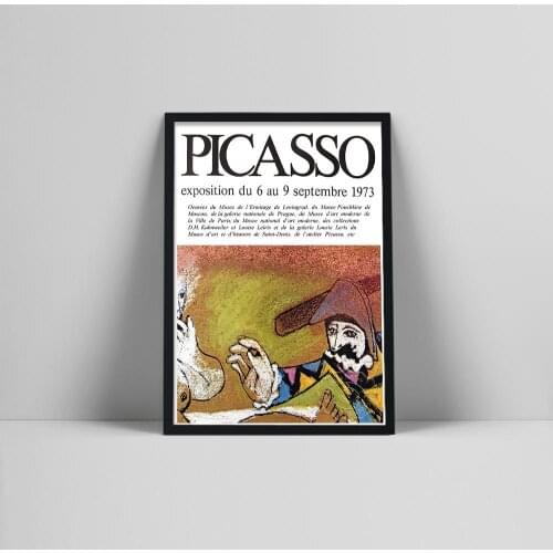 Picasso 1973 Vintage Abstract Exhibition Posters and Prints Wall Art Picture Canvas Painting for Living Room Home Decoration