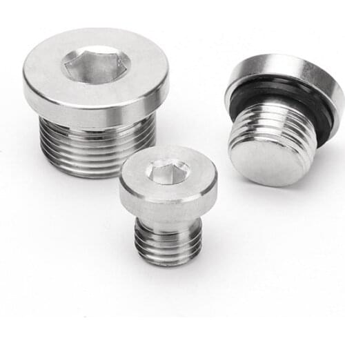 Male Countersunk Plug Flange Internal Hex Head Socket With ED Washer SS304 Pipe Fitting G1/8"-2"