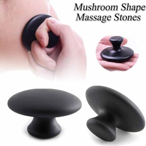 1pcs Mushroom Meteorite Massager Mushroom Shape Hot Face Massage Stones Set Bian Spa Heater Basalt Rock Heater