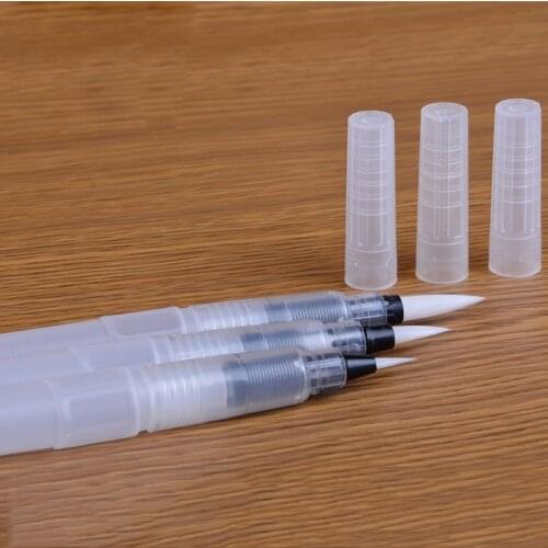 100% and high quality 1/3Pcs Refillable Ink Color Pen Water Brush Painting Calligraphy Illustration Pen Office Stationery TS2