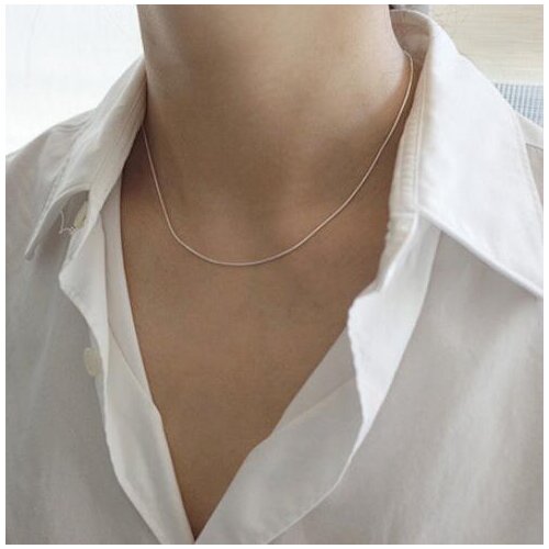 100% Genuine 925 Sterling Silver Necklaces for Women Thin Chain Necklace for Choker Wholesale Lots Syster Birthday Gifts