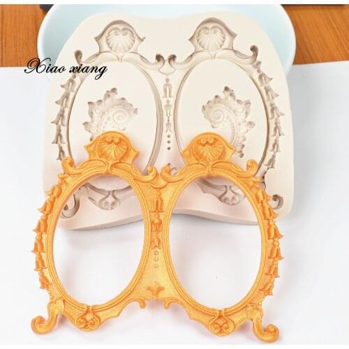 3D Frame Borders Silicone Cake Molds For Baking DIY Photo Fondant Cake Decorating Tools Pastry Kitchen Baking Accessories FM1281