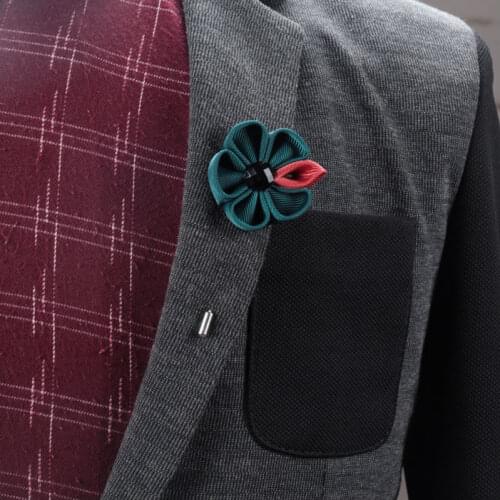 6 Pcs/lot Handmade Silk Sunflower Artificial Flowers Bridegroom Brooch Guest Boutonniere Groom Best Men Wedding Corsage Flower