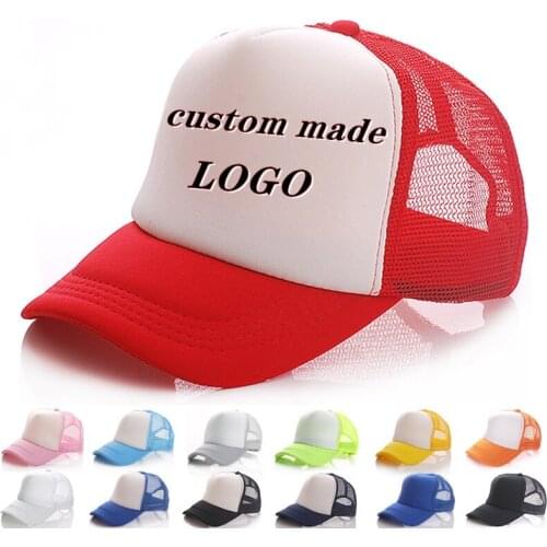 Free customized LOGO design cheap 100% polyester mens and womens cotton baseball caps blank mesh adjustable hats sun protectio