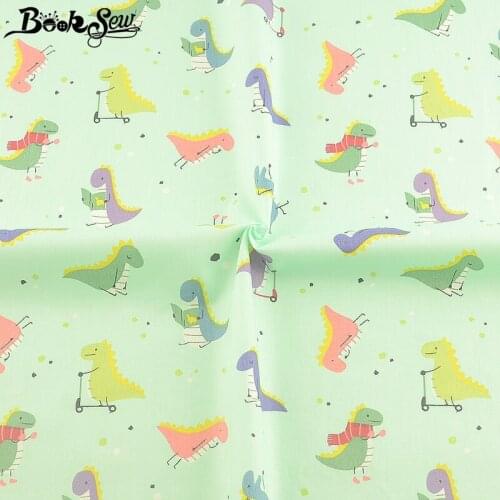 Booksew Printed Cartoon Animals Design 100% Cotton Twill Fabric Dye Quilting Material DIY Tecido Telas De Algodon Para Patchwork