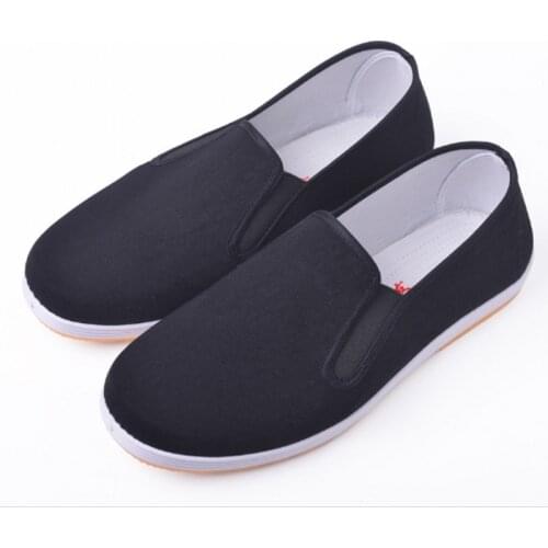 Chinese Kung Fu shoes Black Cotton Shoes Vintage Wing Chun Tai Chi Slipper Martial Art Pure Cotton Shoes Wushu shoes
