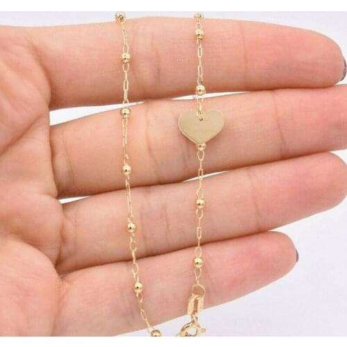 Heart-shaped Anklet Stainless Steel Anklet European and American Anklet Fashion Anklet Jewelry and Gift