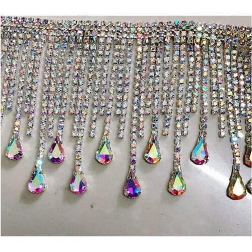 Belly dance waist chain Shiny Rhinestone Tassel Nightclube DJ dance Waist chain 50CM